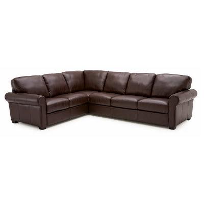 Palliser Magnum Leather Sectional 77326-39/77326-13-BRONCO-BOURBON IMAGE 1