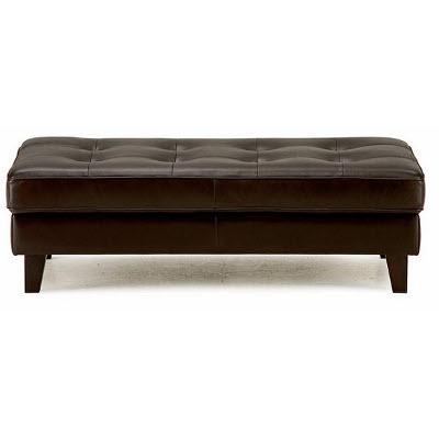 Palliser Barbara Leather Ottoman 77575-04-BROADWAY-JAVA IMAGE 1