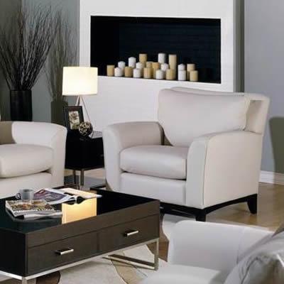 Palliser India Stationary Leather Chair 77287-02-TULSAII-CHALK IMAGE 1