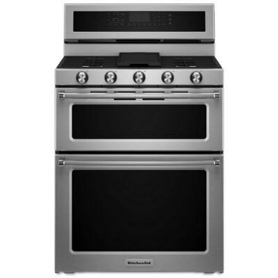 KitchenAid 30-inch Freestanding Gas Range KFGD500ESS IMAGE 1