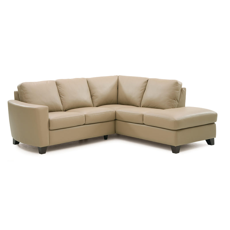 Palliser Leeds Leather 2 pc Sectional 77328-07/77328-35-BROADWAY-KHAKI IMAGE 1