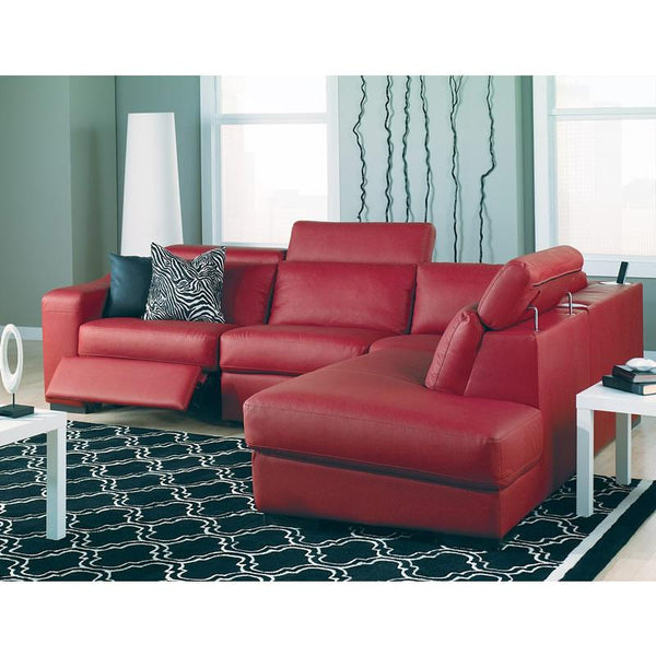 Palliser Cortez II Reclining Leather 4 pc Sectional Cortez II 45640 4 pc Sectional (Red) IMAGE 1