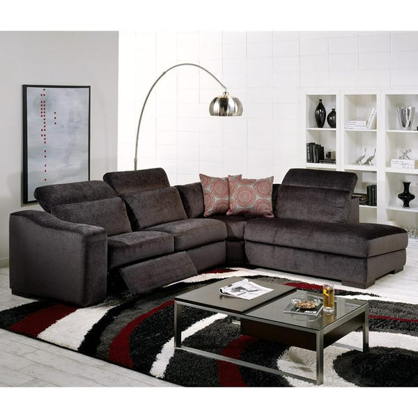 Palliser Cortez II Reclining Leather 4 pc Sectional Cortez II 45640 4 pc Sectional (Black) IMAGE 1