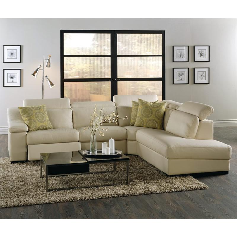 Palliser Kit II Reclining Leather 4 pc Sectional 40642-14/40642-70/40642-9H/40642-17-BROADWAY-BONE IMAGE 1