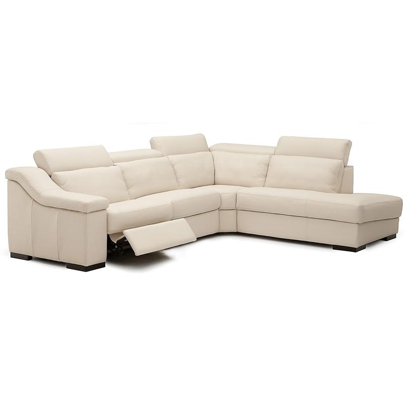 Palliser Kit II Reclining Leather 4 pc Sectional 40642-77/40642-70/40642-9H/40642-17-BROADWAY-BONE IMAGE 1