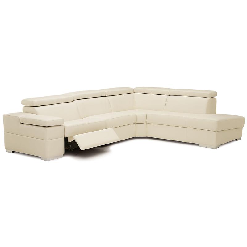 Palliser Morino Reclining Leather 4 pc Sectional 40625-77/40625-70/40625-9H/40625-17-BROADWAY-ALABASTER IMAGE 1