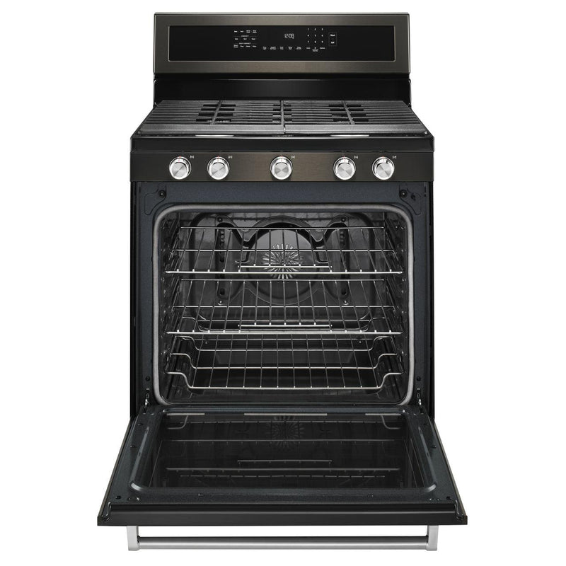 KitchenAid 30-inch Freestanding Gas Range KFGG500EBS IMAGE 2