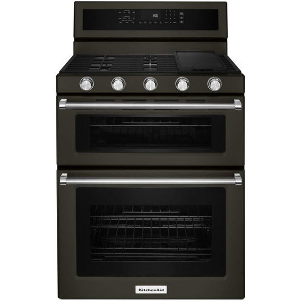 KitchenAid 30-inch Freestanding Gas Range KFGD500EBS IMAGE 1