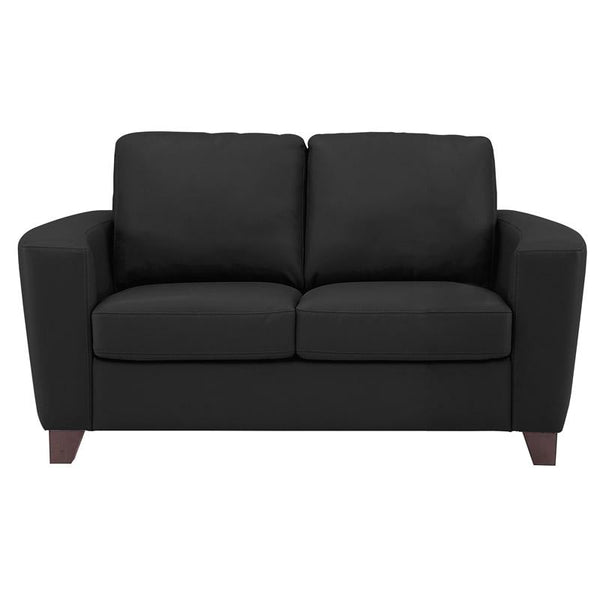 Palliser Leeds Stationary Leather Loveseat 77328-03-JET-BLACK IMAGE 1