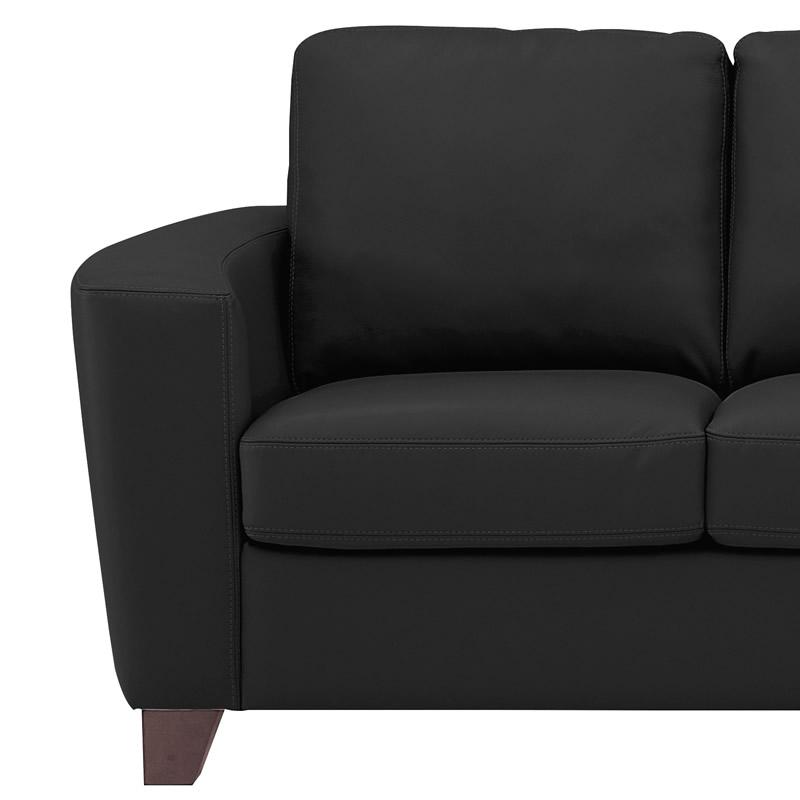 Palliser Leeds Stationary Leather Loveseat 77328-03-JET-BLACK IMAGE 2