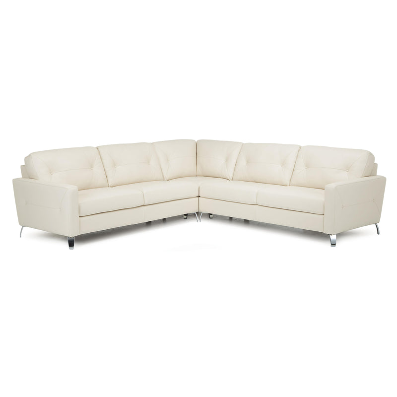 Palliser Dot Leather 3 pc Sectional 77781-11/77781-12/77781-13-BROADWAY-ALABASTER IMAGE 1