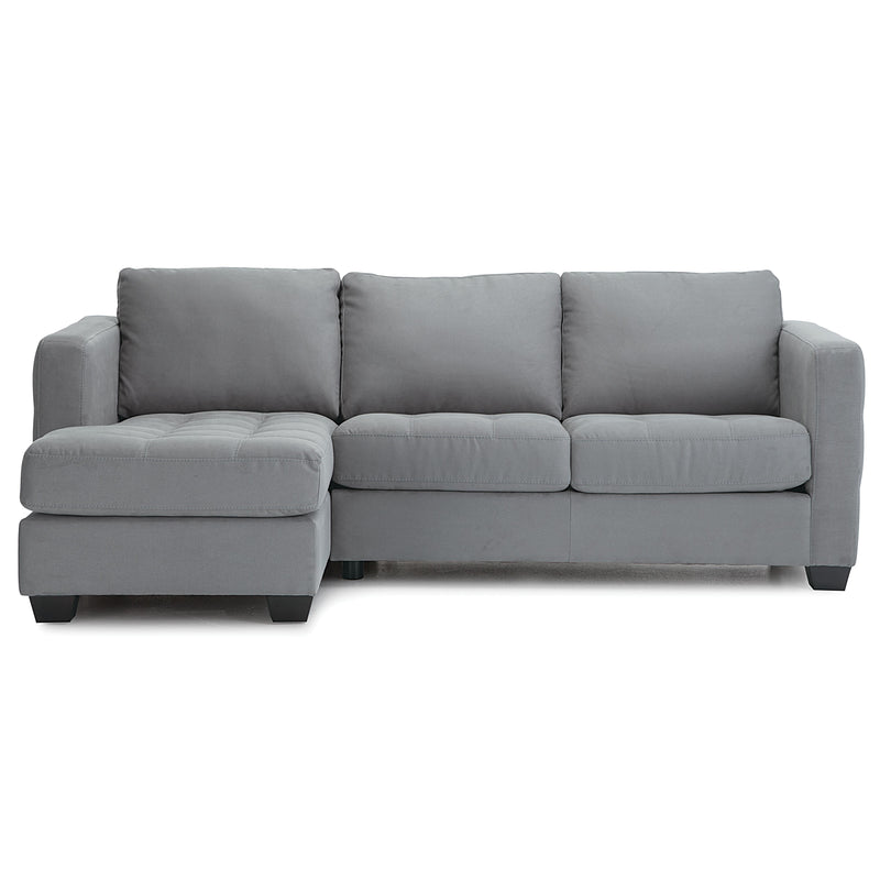 Palliser Fabric Sectional 70558-08/70558-16-ECHOSUEDE-CHARCOAL IMAGE 1