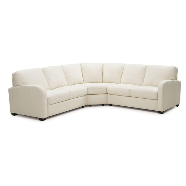 Palliser Westside Leather 3 pc Sectional 77307-07/77307-08/77307-09-BROADWAY-ALABASTER IMAGE 1