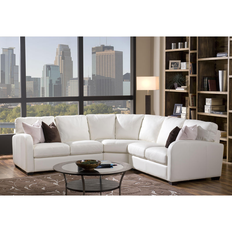 Palliser Westside Leather 3 pc Sectional 77307-07/77307-08/77307-09-BROADWAY-ALABASTER IMAGE 2