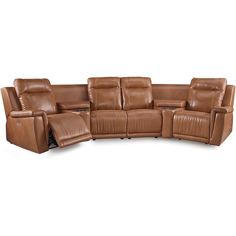 Palliser Riley Power Reclining leather 6 pc Sectional 41055-60/41055-60/41055-66/41055-67/41055-W1/41055-W1-BRONCO-GINGER IMAGE 1