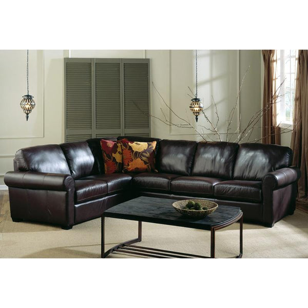 Palliser Magnum Leather 2 pc Sectional 77326-07/77326-40-BRONCO-BOURBON IMAGE 1