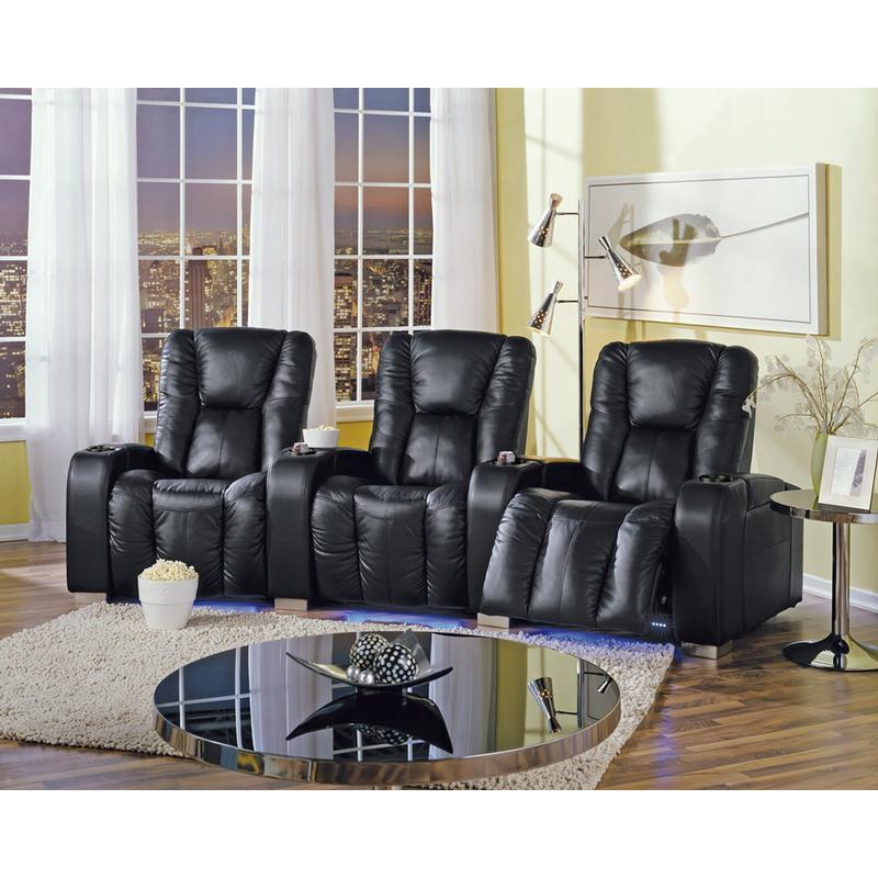 Palliser Power Reclining Leather Sectional 41402-5E/41402-6E/41402-8E-BROADWAY-ONYX IMAGE 1