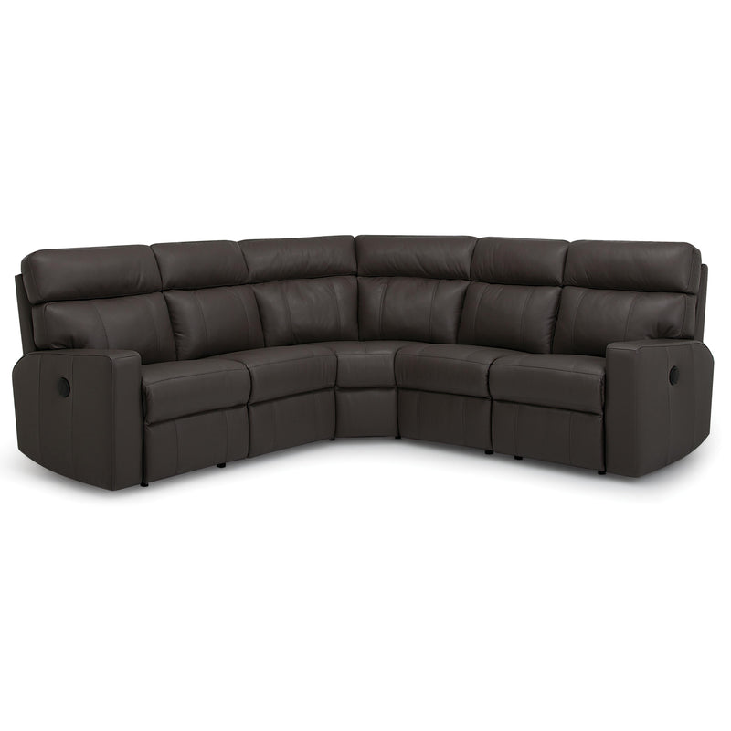 Palliser Oakwood Reclining Leather Sectional 41049-09/41049-54/41049-55-BROADWAY-JAVA IMAGE 1