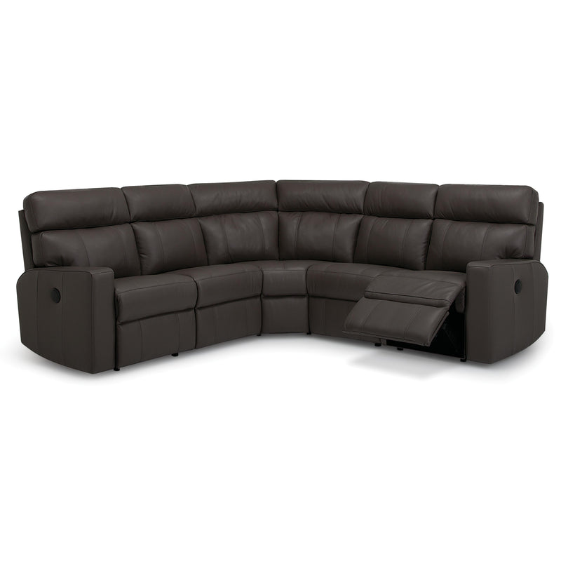 Palliser Oakwood Reclining Leather Sectional 41049-09/41049-54/41049-55-BROADWAY-JAVA IMAGE 3