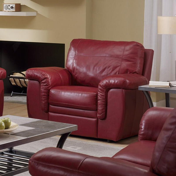 Palliser Brunswick Leather Recliner 40620-32-BRONCO-CERISE IMAGE 1