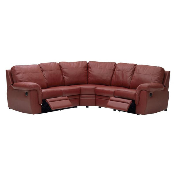 Palliser Brunswick Reclining Leather 5 pc Sectional 40620-46/40620-10/40620-09/40620-10/40620-47-CLASSIC-BLOSSOM IMAGE 1