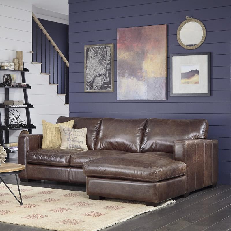 Palliser Colebrook Leather 2 pc Sectional 77267-16/77267-08-FIRESIDE-WALNUT IMAGE 2