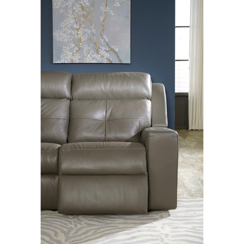 Palliser Grove Power Reclining Leather 5 pc Sectional 41062-67/41062-10/41062-09/41062-10/41062-66-VENICE-COAL IMAGE 2