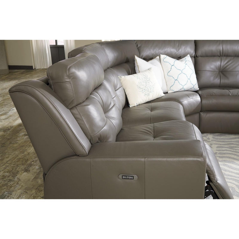 Palliser Grove Power Reclining Leather 5 pc Sectional 41062-67/41062-10/41062-09/41062-10/41062-66-VENICE-COAL IMAGE 3