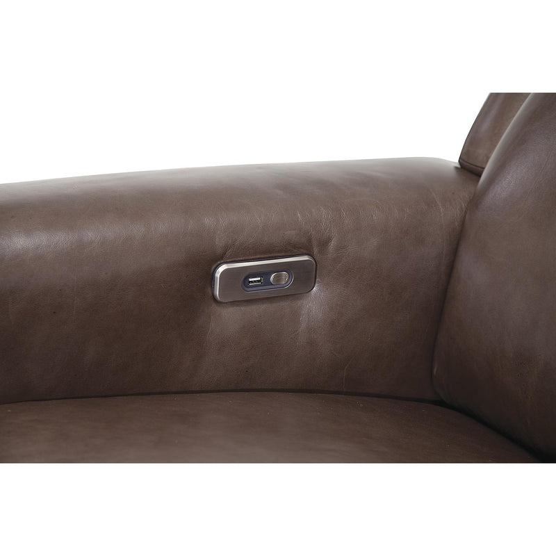 Palliser Halton Leather Recliner Halton Recliner - Fireside Mahogany IMAGE 3