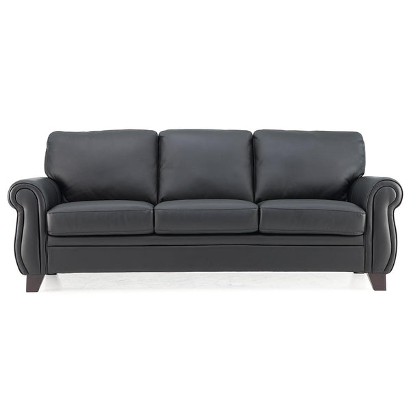 Palliser Meadowridge Stationary Leather Sofa 77509-01-BROADWAY-ONYX IMAGE 1