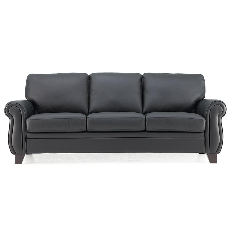 Palliser Meadowridge Stationary Leather Sofa 77509-01-BROADWAY-ONYX IMAGE 1