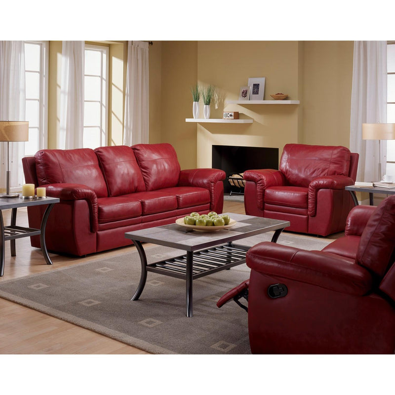 Palliser Brunswick Reclining Leather Sofa 40620-61-BRONCO-CERISE IMAGE 1