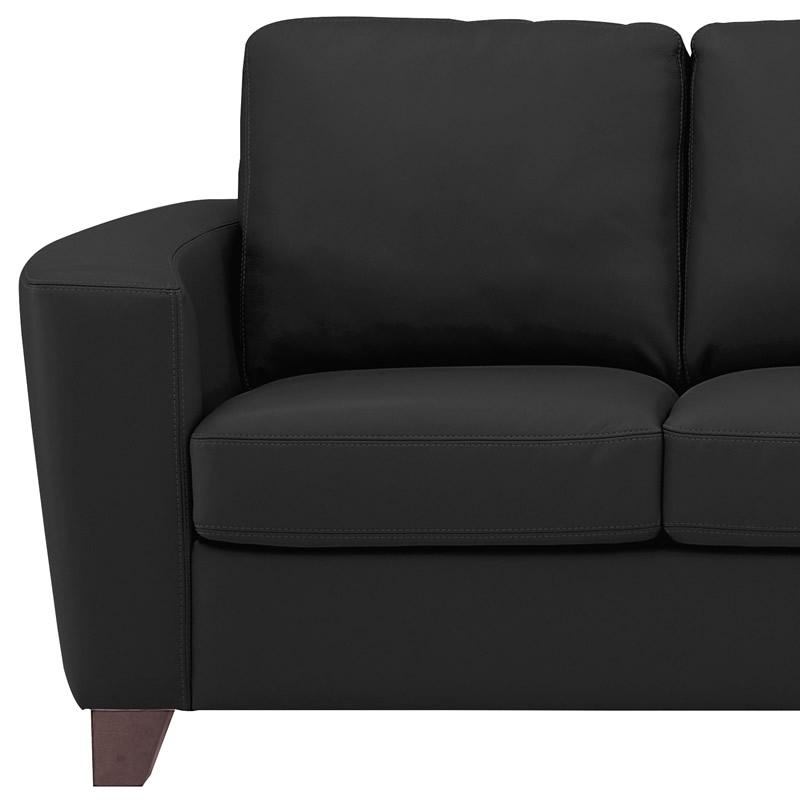 Palliser Leeds Stationary Leather Sofa Leeds 77328-01 Jet Black IMAGE 2