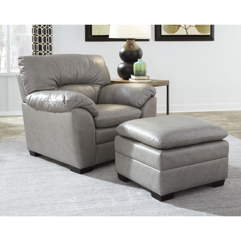 Palliser Amisk Leather Ottoman 77343-04-CLASSIC-ASH IMAGE 2