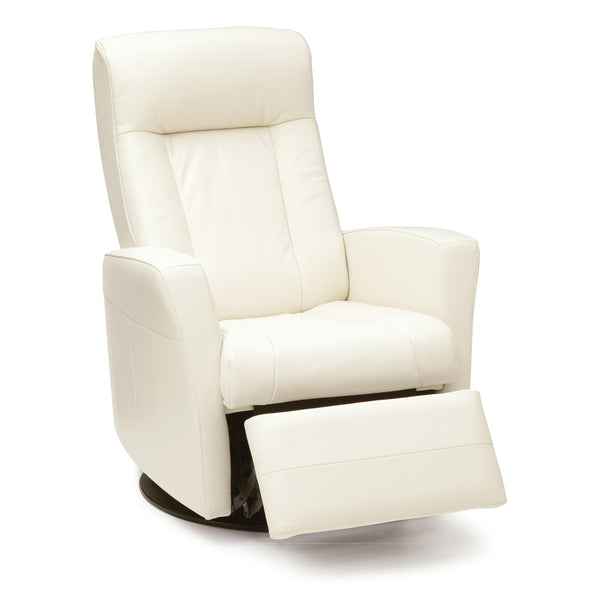 Palliser Banff Leather Swivel, Glider Recliner 42200-34-BROADWAY-ALABASTER IMAGE 1