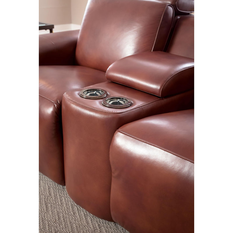 Palliser Beaumont Power Reclining Leather Loveseat 41637-68-ALFRESCO-BRANDY IMAGE 2