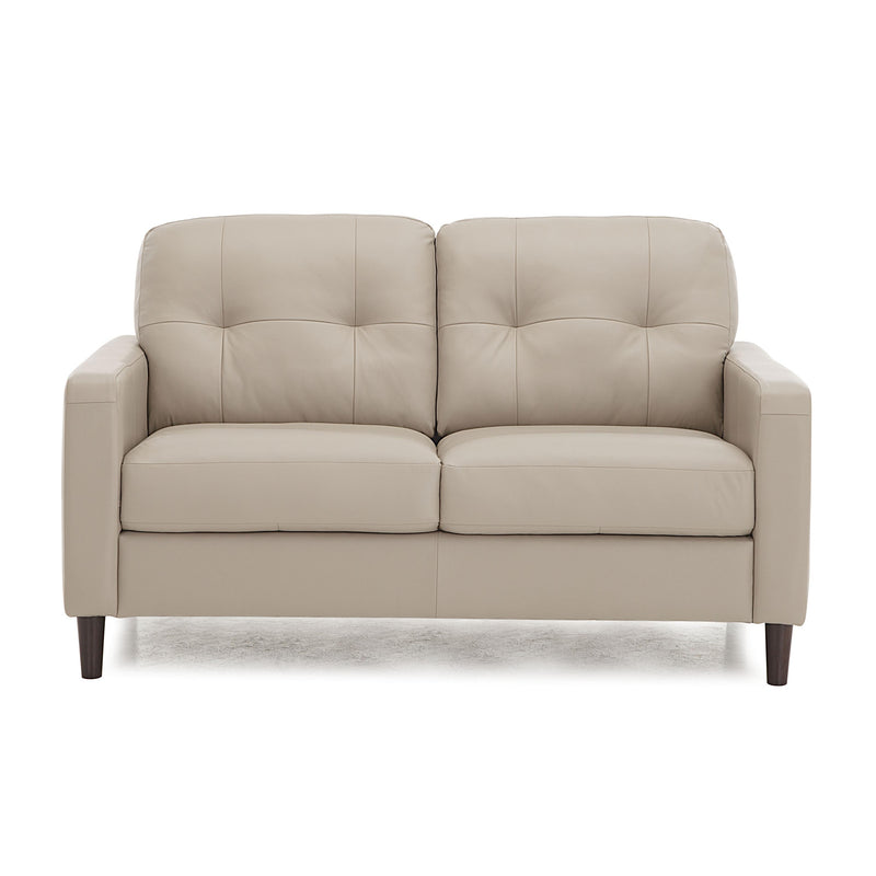 Palliser Beech Stationary Leather Loveseat 77718-03-COLORADO-MIST IMAGE 1