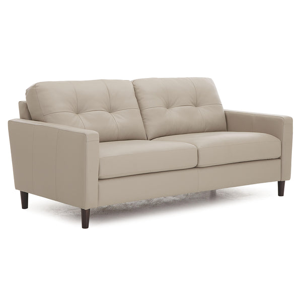 Palliser Beech Stationary Leather Sofa 77718-01-COLORADO-MIST IMAGE 1