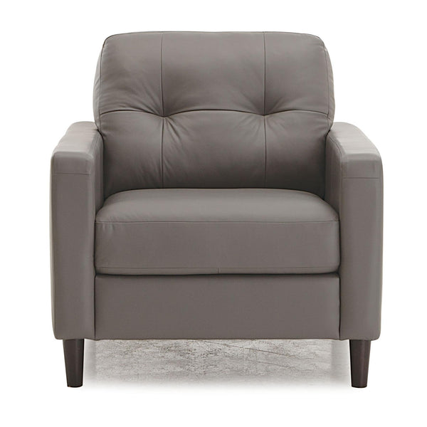 Palliser Beech Stationary Leather Chair 77718-02-COLORADO-DARK-GREY IMAGE 1