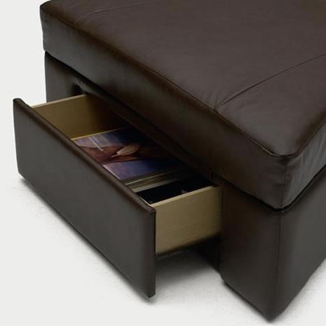 Palliser Charleston Leather Storage Ottoman 41104-04-CLASSIC-MOCHA IMAGE 2