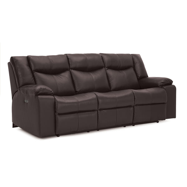 Palliser Delta Power Reclining Leather Sofa 41054-61-TULSA-II-DARK-BROWN IMAGE 1