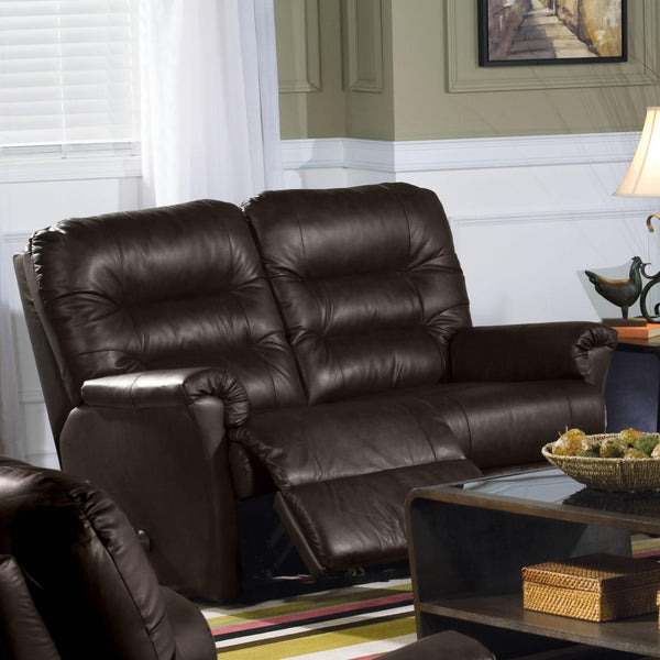 Palliser Fiesta Reclining Leather Loveseat 41039-53-TULSA-II-DARK-BROWN IMAGE 1