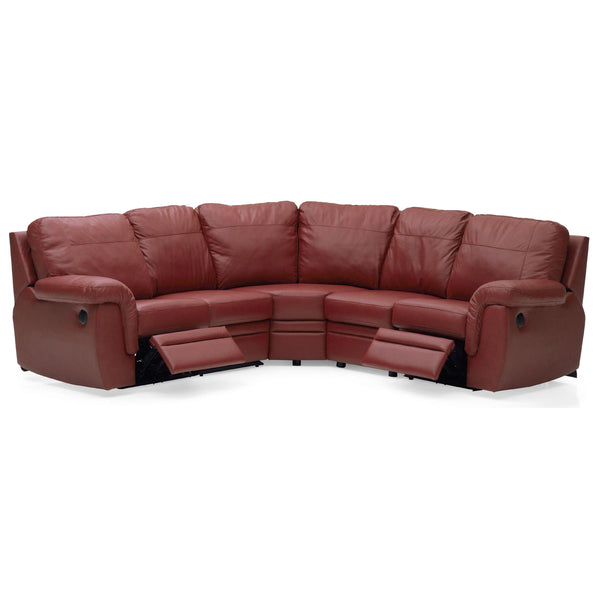 Palliser Brunswick Reclining Leather 5 pc Sectional 40620-47/40620-10/40620-09/40620-10/40620-46-CLASSIC-BLOSSOM IMAGE 1