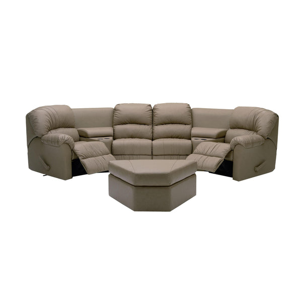 Palliser Callahan Power Reclining Leather 6 pc Sectional 41072-67/41072-A1/41072-60/41072-60/41072-A1/41072-66-CLASSIC-SANDSTONE IMAGE 1