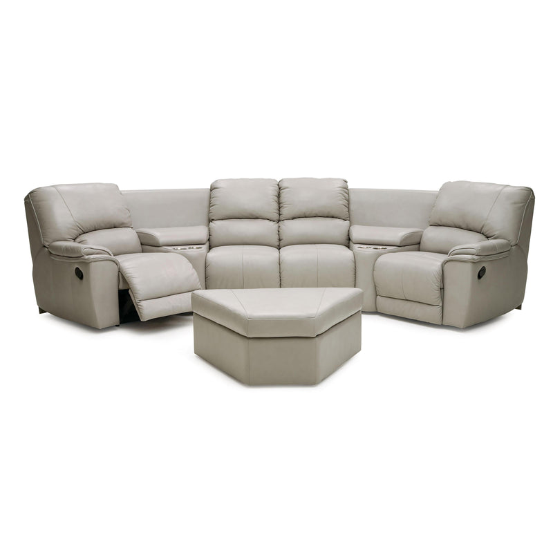 Palliser Dallin Power Reclining Leather 6 pc Sectional 41180-67/41180-A1/41180-60/41180-60/41180-A1/41180-66-CARNIVAL-HAZE IMAGE 1