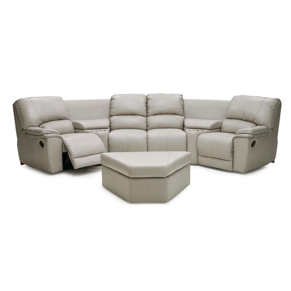 Palliser Dallin Reclining Leather 6 pc Sectional 41180-47/41180-A1/41180-30/41180-30/41180-A1/41180-46-CARNIVAL-HAZE IMAGE 1