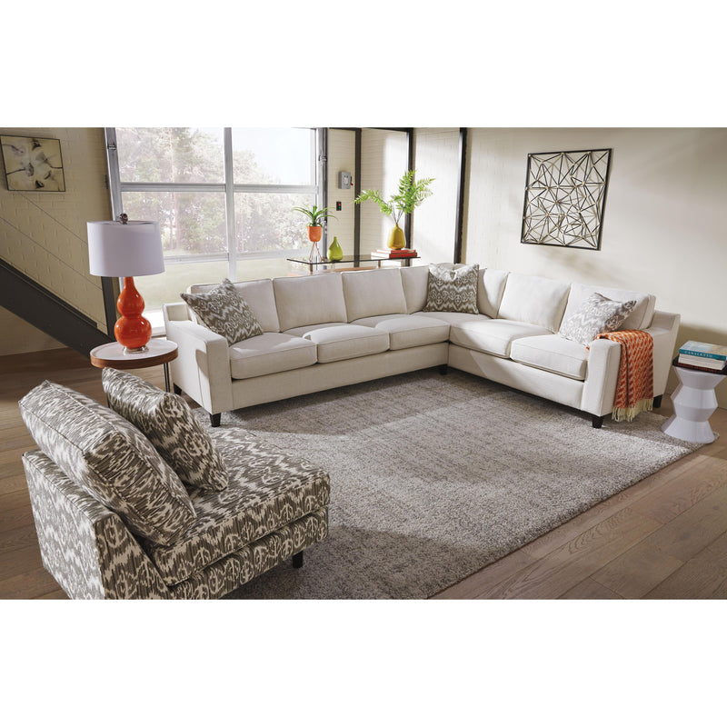 Palliser Karl Stationary Fabric 2 pc Sectional 77301-12/77301-40-SUGARSHACK-OAT IMAGE 4