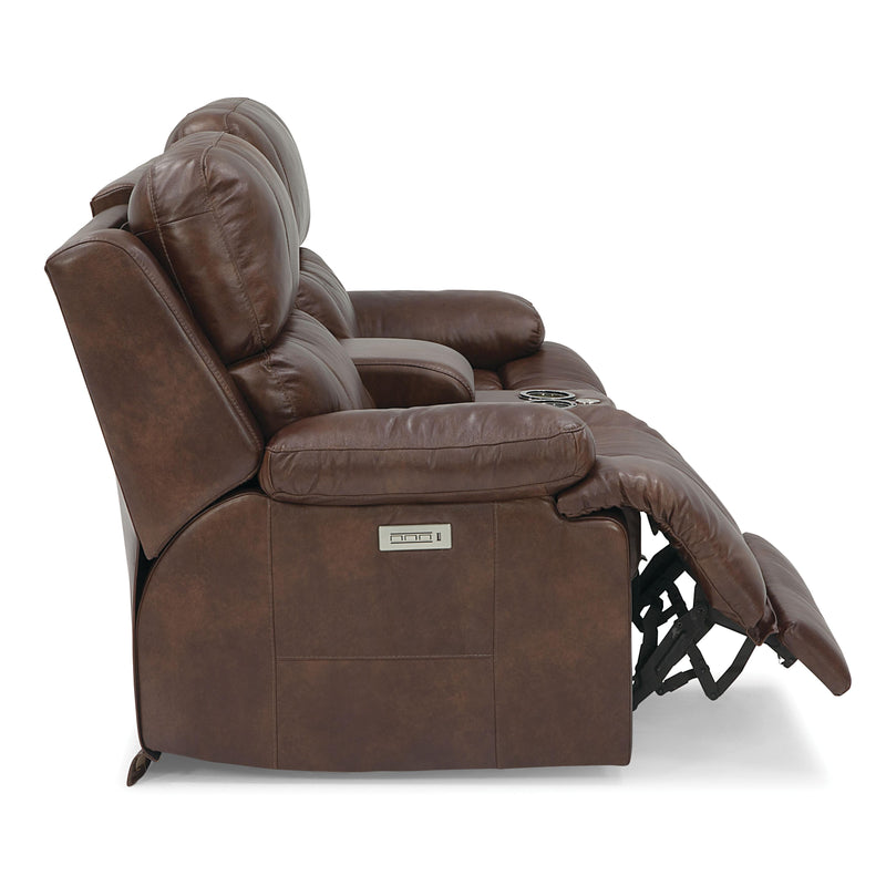 Palliser Kenaston Power Reclining Leather Loveseat 41064-L8-BRONCO-BOURBON IMAGE 4