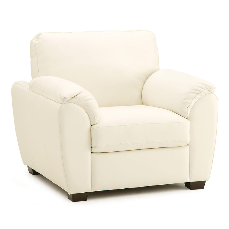 Palliser Lanza Stationary Leather Chair 77347-02-BROADWAY-ALABASTER IMAGE 1