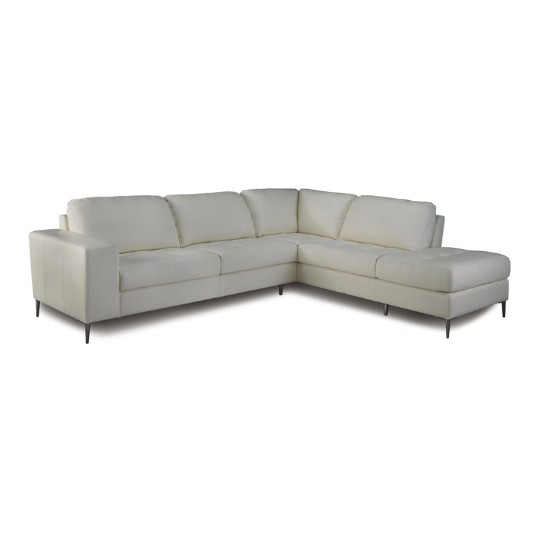 Palliser Mica Stationary Leather 2 pc Sectional 77785-12/77785-35-BROADWAY-ALABASTER IMAGE 1